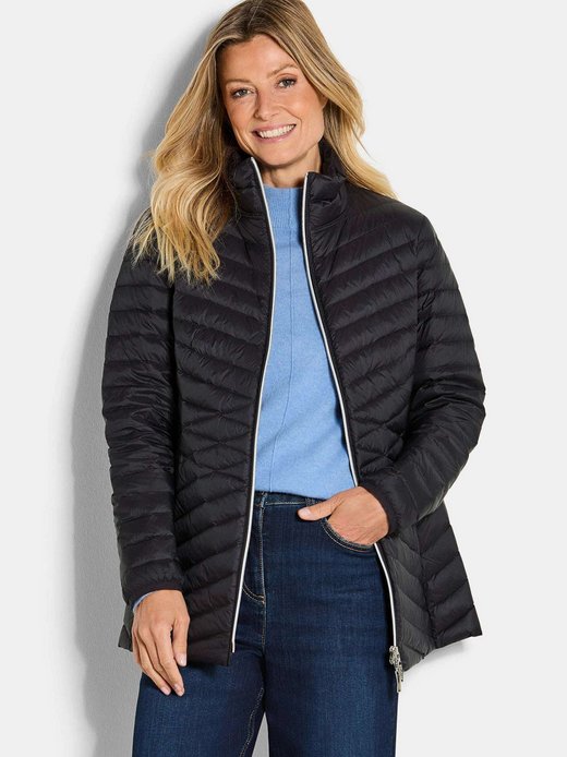 Damen Kurzgröße: Herbstjacke mit Daunen, Stehkragen