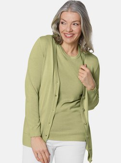 Damen Kurzgröße: Klassisches Stricktwinset