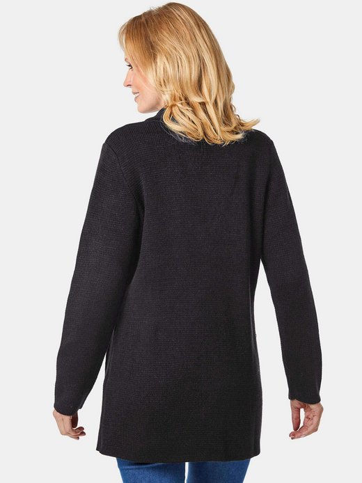 Damen Kurzgröße: Kuschelweiche, kaschierende Strickjacke