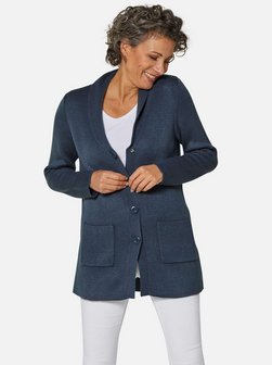 Damen Kurzgröße: Kuschelweiche, kaschierende Strickjacke