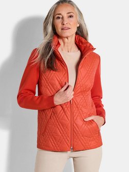 Damen Kurzgröße: Lässige Jacke mit Strick und Stepp