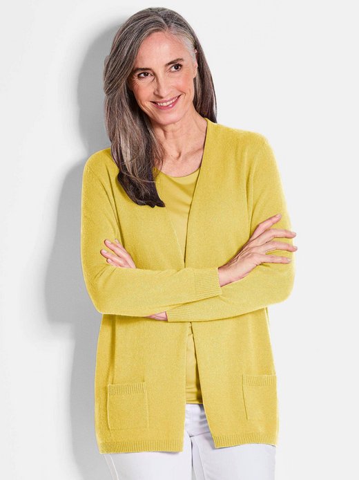 Damen Kurzgröße: Langarm Feinstrick-Cardigan