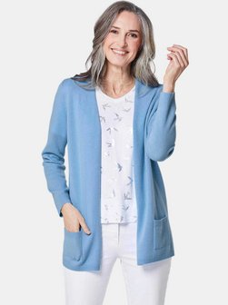 Damen Kurzgröße: Langarm Feinstrick-Cardigan