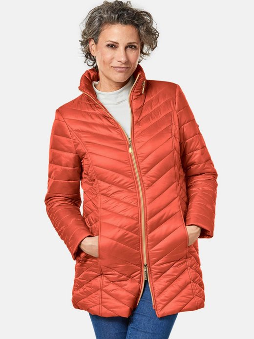 Damen Kurzgröße: Longsteppjacke