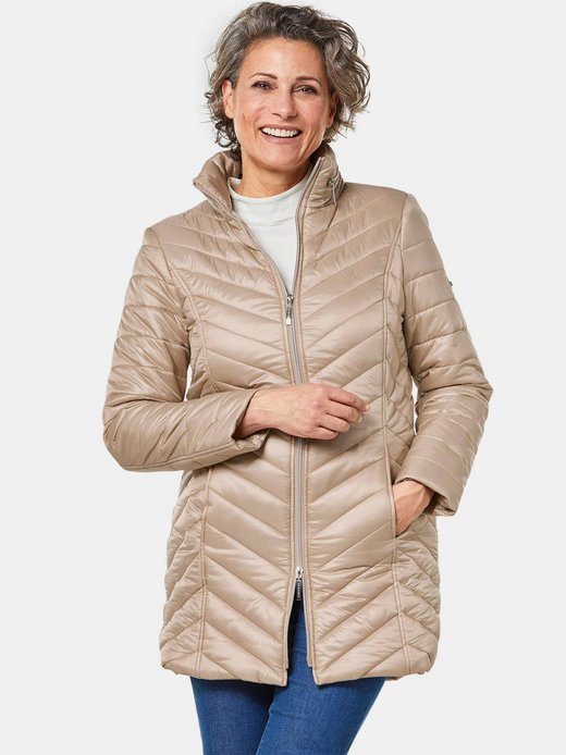 Damen Kurzgröße: Longsteppjacke