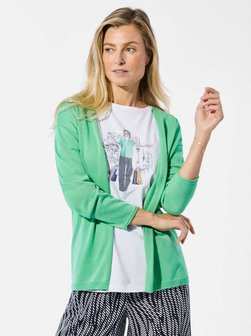 Damen Kurzgröße: Offene Strickjacke in Kurzform