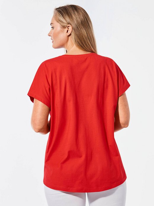 Damen Kurzgröße: Shirt mit Rundhalsausschnitt