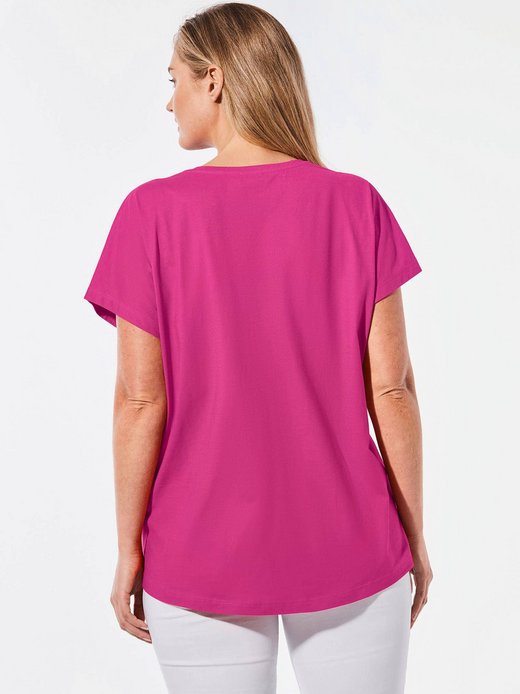 Damen Kurzgröße: Shirt mit Rundhalsausschnitt