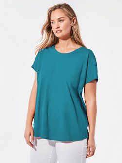 Damen Kurzgröße: Shirt mit Rundhalsausschnitt