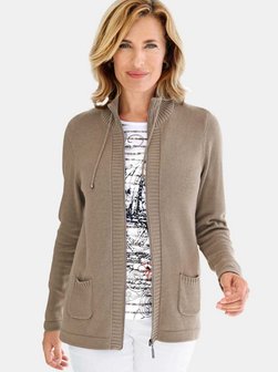 Damen Kurzgröße: Sportliche Strickjacke