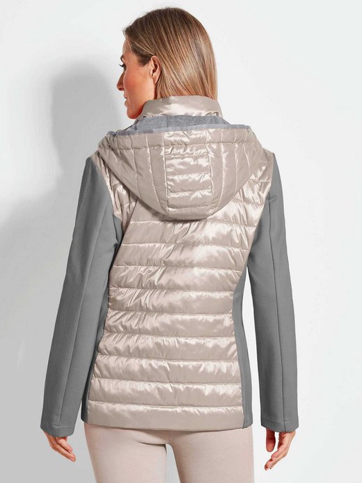 Damen Kurzgröße: Steppjacke mit abnehmbarer Kapuze