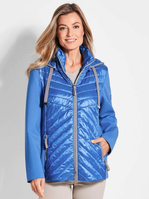 Damen Kurzgröße: Steppjacke mit abnehmbarer Kapuze