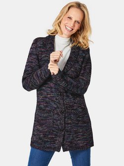 Damen Kurzgröße: Strickjacke in kaschierender Länge