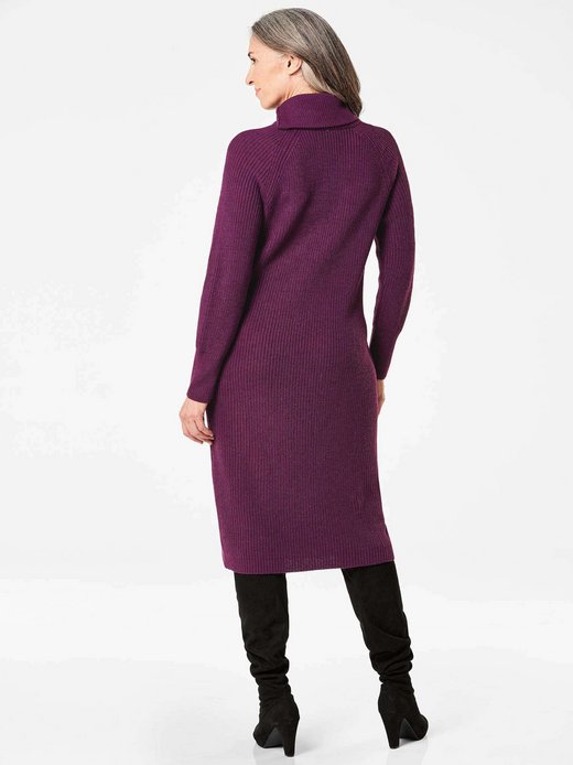 Damen Kurzgröße: Strickkleid mit asymmetrischem Kragen