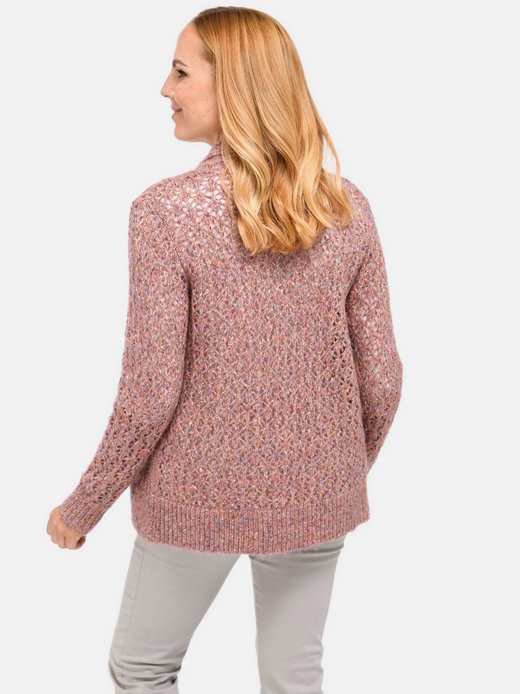 Damen Kurzgröße: Trageangenehme offene Strickjacke