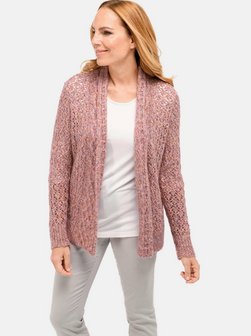 Damen Kurzgröße: Trageangenehme offene Strickjacke