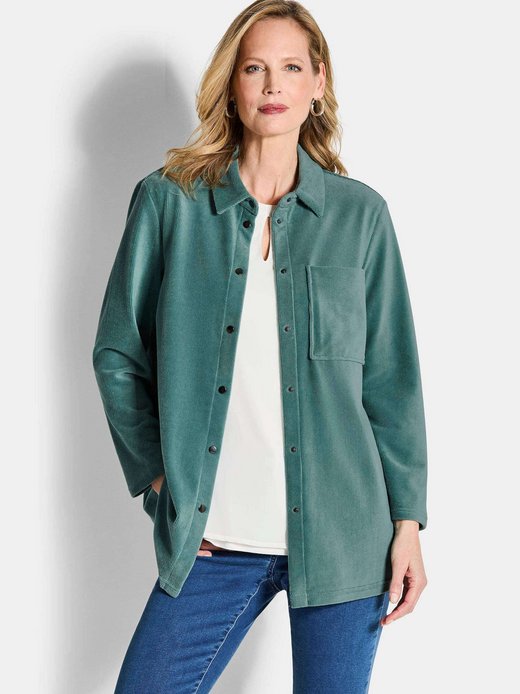 Damen Kurzgröße: Weiche Hemdbluse mit Stretchkomfort