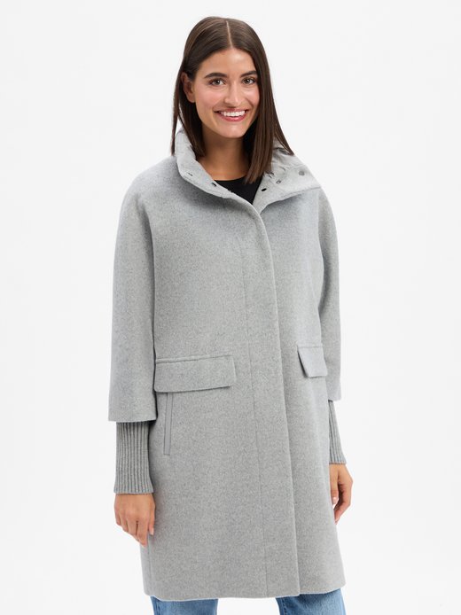 Damen Kurzmantel mit Wollanteil