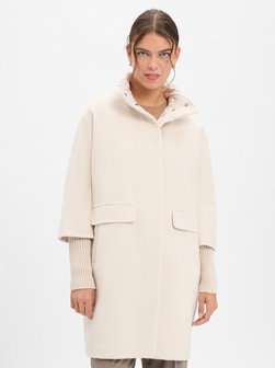 Damen Kurzmantel mit Wollanteil