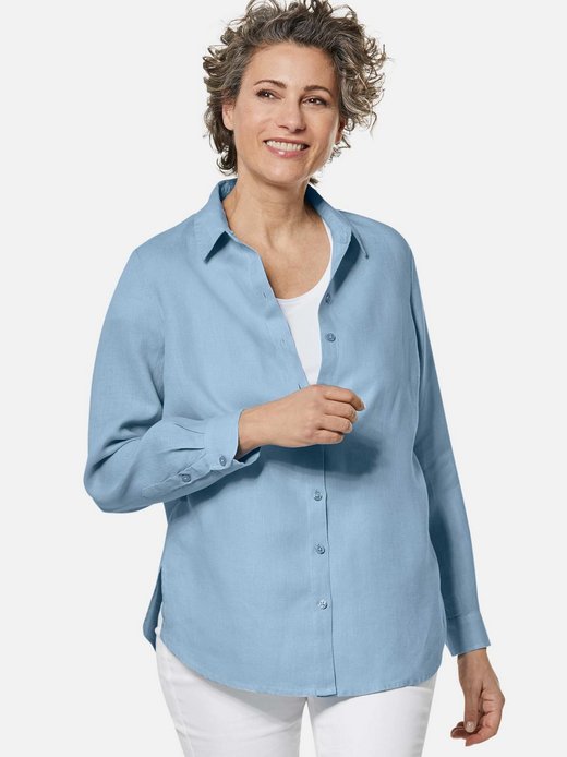 Damen Langarm-Blusen Uni