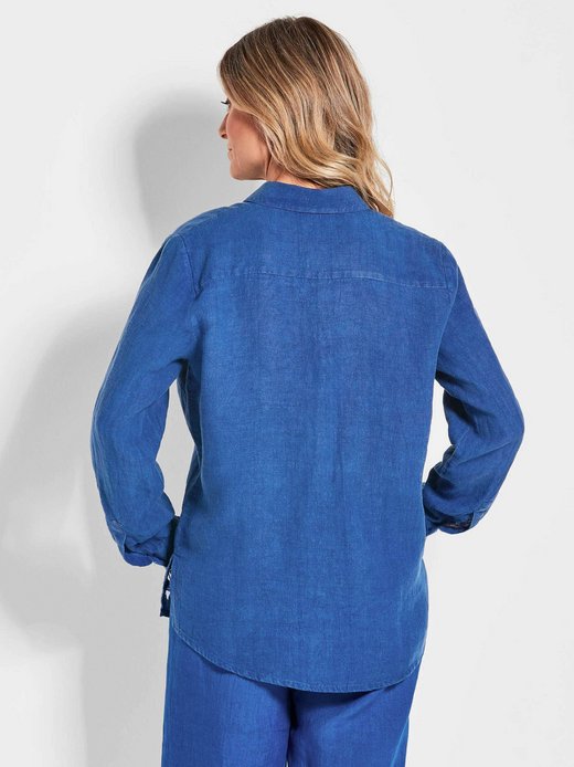 Damen Langarm-Blusen Uni