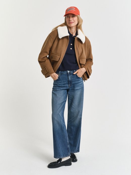 Damen Langarm-Poloshirt