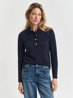 Damen Langarm-Poloshirt