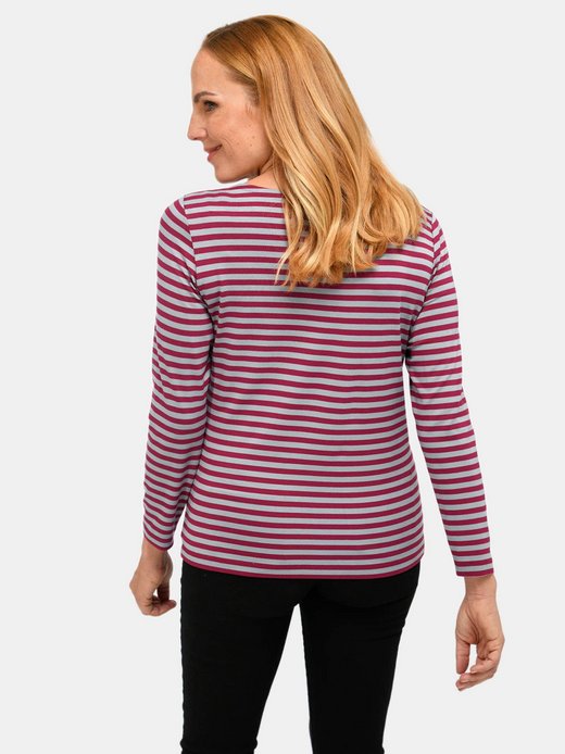 Damen Langarm-Shirts Karo/Streifen