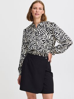 Artikelbild Damen Langarmbluse - BYBXGemotrine von B.Young in schwarz gemustert
