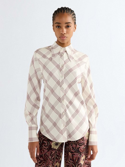 Damen Langarmbluse - Drama Collar