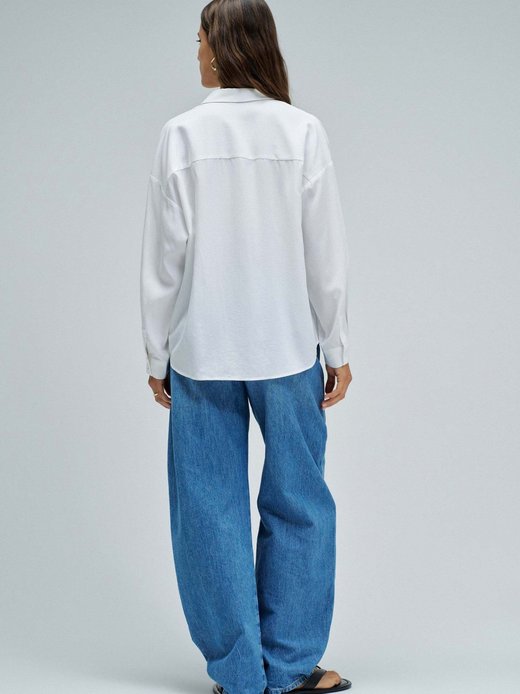 Damen Langarmbluse - Oversize Basic