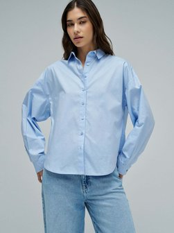 Damen Langarmbluse - Oversize Basic