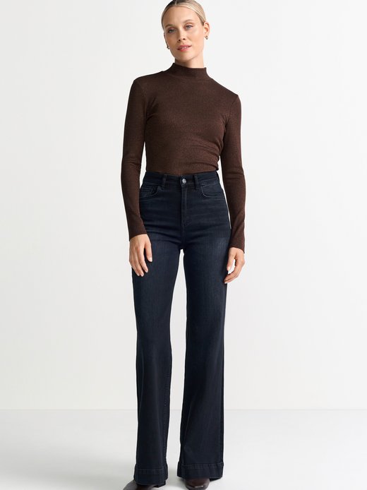 Damen Langarmshirt - Glam Rib