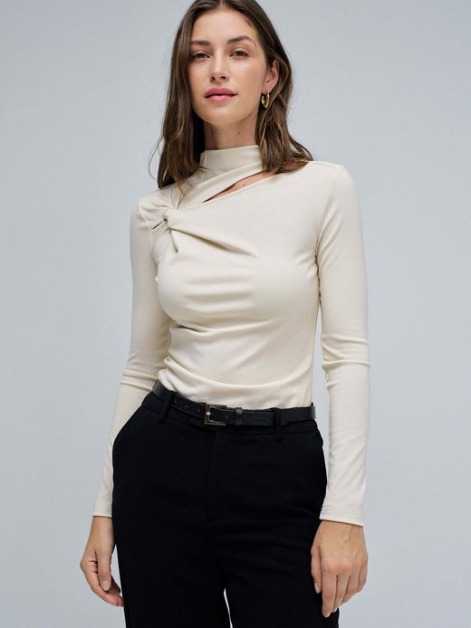 Damen Langarmshirt - Longsleeve With Twist Detail