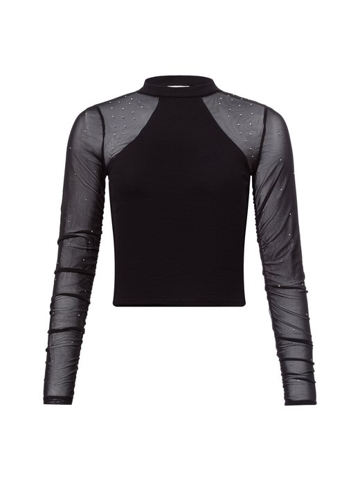 Damen Langarmshirt - NMMaya Halterneck Optic Top