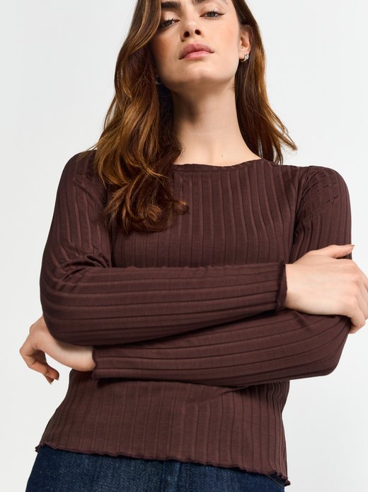 Damen Langarmshirt - Rib