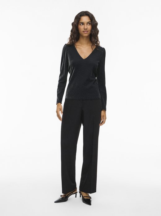 Damen Langarmshirt - VIeleinas V-Neck