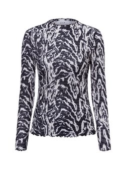 Artikelbild Damen Langarmshirt - Vilarine Nala von Vila in schwarz weiß gemustert