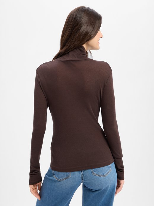 Damen Langarmshirt mit Woll-Anteil - Zerafne
