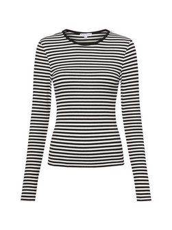 Artikelbild Damen Langarmshirt von Marie Lund in schwarz ecru gestreift