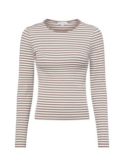 Artikelbild Damen Langarmshirt von Marie Lund in taupe ecru gestreift