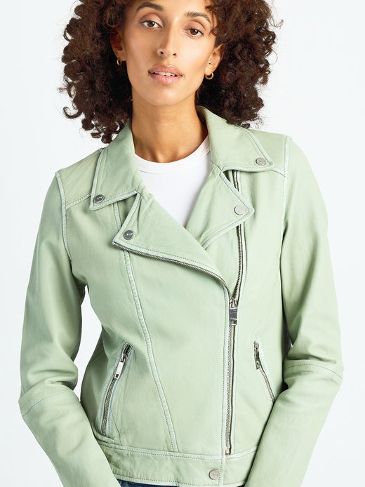 Damen Leder Bikerjacke