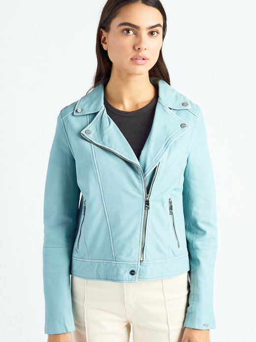 Damen Leder Bikerjacke