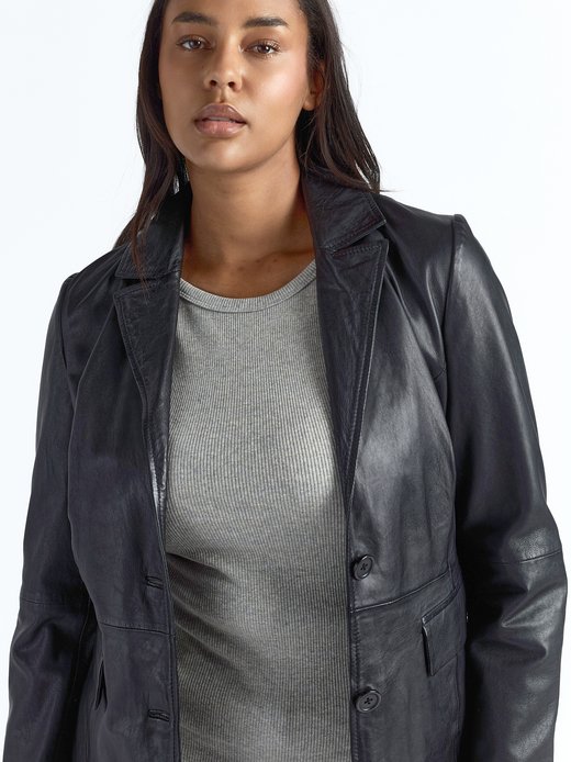 Damen Leder Blazer