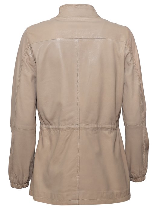 Damen Leder Kurzmantel