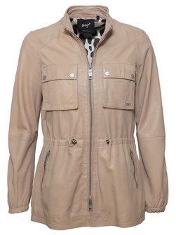 Damen Leder Kurzmantel