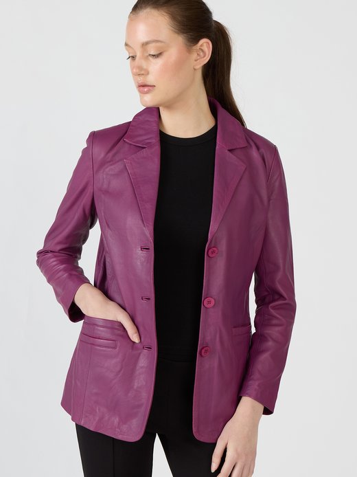 Damen Lederblazer