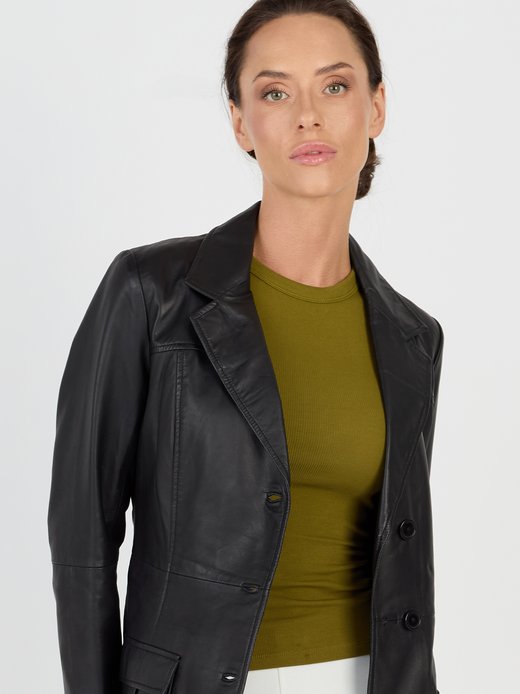 Damen Lederblazer