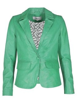 Artikelbild Damen Lederblazer von Maze in grün uni