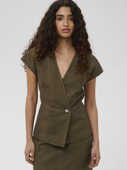 Damen Lederbluse SLParvati